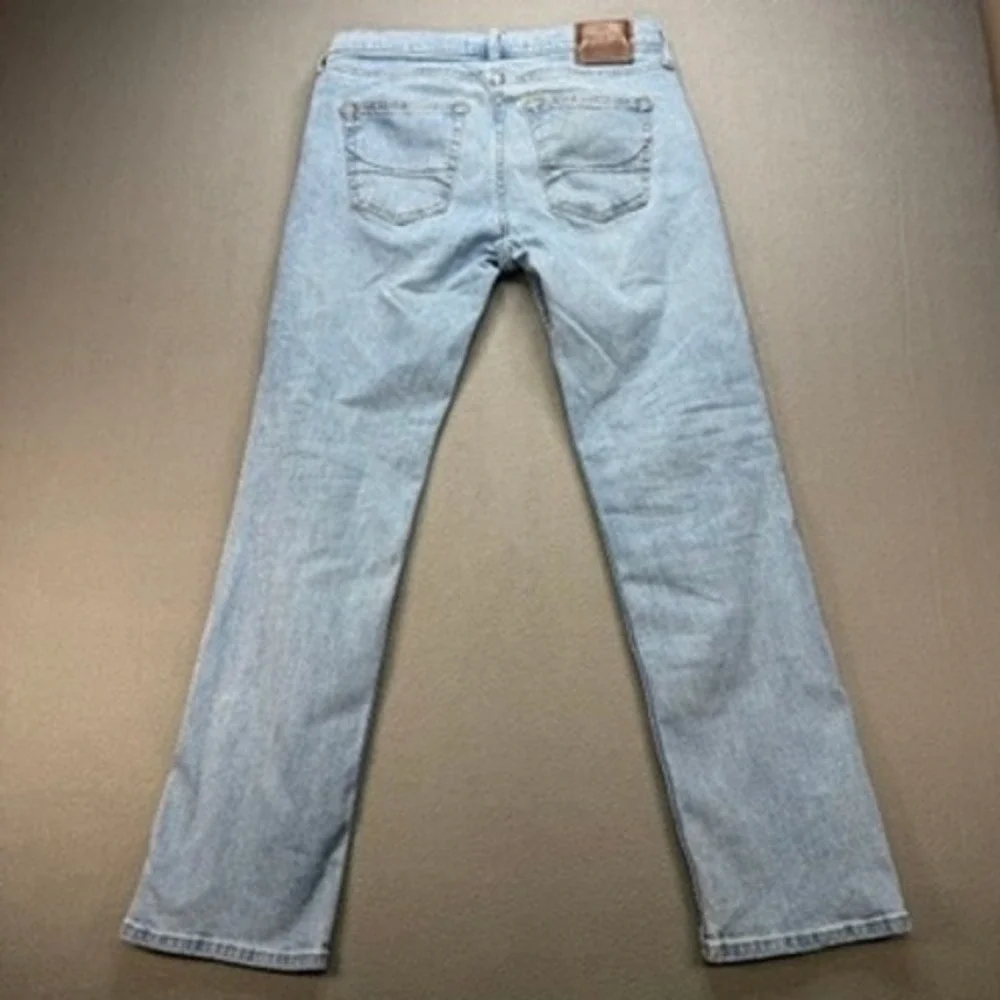 Hollister Epic Flex Straight Jeans Men 30x32 (FIT 32x30) Light Wash Blue Denim